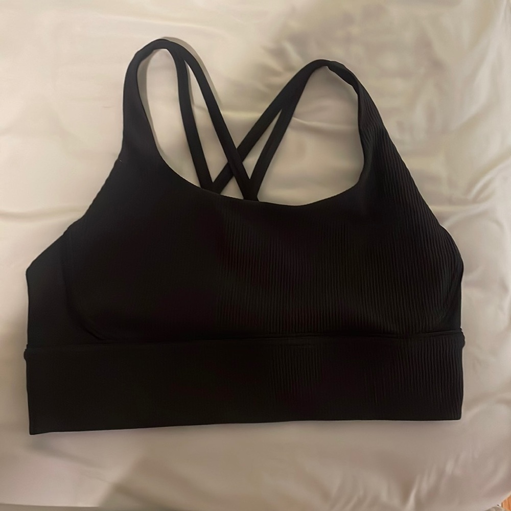 Lululemon long bra. Size 10. Cute ribbed detail